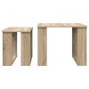 vidaXL Ensemble de tables basses 2 pcs Ch&ecirc;ne Sonoma Bois d'ing&eacute;nierie