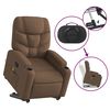 vidaXL Fauteuil de massage inclinable Marron Tissu