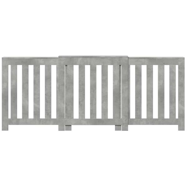 vidaXL Cache-radiateur gris béton 205x21,5x83,5 cm bois d'ingénierie