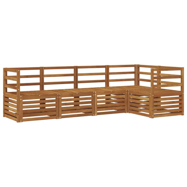 vidaXL Ensembles de canap&eacute;s 5 pcs Naturel Bois d'Acacia Massif