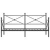 vidaXL Lit de repos sans matelas noir 80x200 cm acier