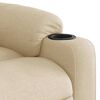 vidaXL Fauteuil inclinable de massage Cr&egrave;me Tissu