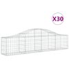 vidaXL Paniers &agrave; gabions arqu&eacute;s 30 pcs 200x30x40/60 cm Fer galvanis&eacute;