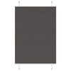 vidaXL Store pliss&eacute; noir 100x100 cm largeur du tissu 99,4 cm polyester