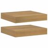 vidaXL &Eacute;tag&egrave;re Murale 2 pc Marron 23 x 23,5 x 3,8 cm Bois d'ing&eacute;nierie