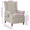 vidaXL Fauteuil de massage inclinable gris clair microfibre