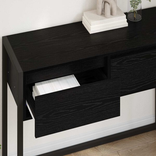 vidaXL Table d'appoint Ch&ecirc;ne noir 100 x 36 x 75 cm Bois d'ing&eacute;nierie
