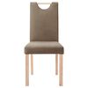 vidaXL Chaises &agrave; manger lot de 2 taupe tissu