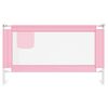 vidaXL Barrière de sécurité de lit d'enfant Rose 140x25 cm Tissu