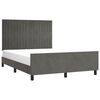 vidaXL Cadre de lit sans matelas gris fonc&eacute; 140x190 cm velours