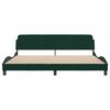 vidaXL Cadre de lit Dover vert fonc&eacute; 200x200 cm velours