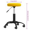 vidaXL Tabouret de massage Velours Jaune moutarde