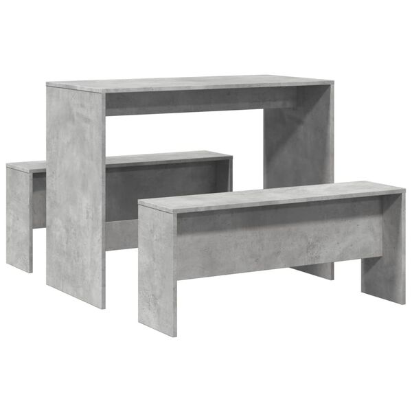 vidaXL Ensemble table à manger et bancs 3 pcs bois d'ingénierie