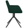 vidaXL Chaises pivotantes à manger lot de 2 Vert foncé Velours