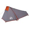 vidaXL Tente de camping tunnel 1 personne gris et orange imperméable