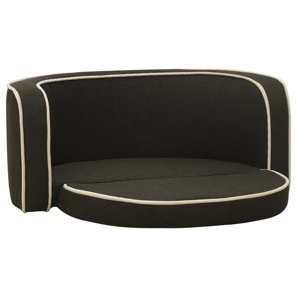 vidaXL Canap&eacute; pliable pour chien Gris fonc&eacute; 76x71x30cm Coussin lavable