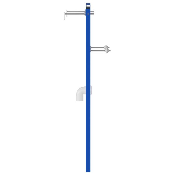 vidaXL Support mural de salle de bain Bleu 50 x 17.5 x 136 cm Acier