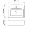 vidaXL Lavabo avec trou pour robinet 38x30x11,5 cm C&eacute;ramique Argent&eacute;