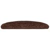 vidaXL Tapis d'escalier 20 pi&egrave;ces 65 x 21 x 4 cm Marron Demi-rond Grand