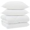 vidaXL Duvet d'hiver avec oreiller 3 pi&egrave;ces Blanc Microfibre