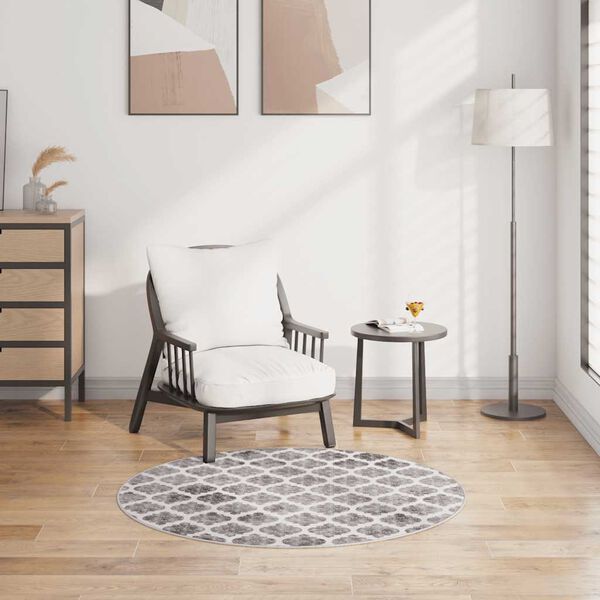 vidaXL Tapis lavable &phi;120 cm multicolore