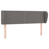 vidaXL T&ecirc;te de lit avec oreilles Gris 147x23x78/88 cm Similicuir
