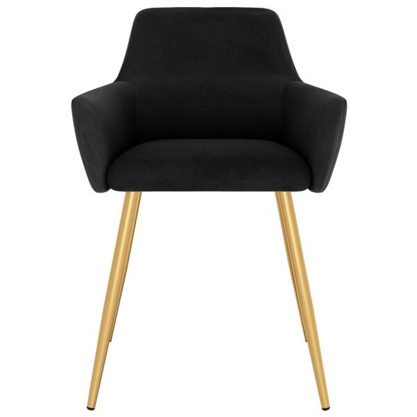 vidaXL Chaises &agrave; manger lot de 6 noir velours