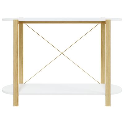 vidaXL Table console Blanc 110x38x75 cm Bois d'ingénierie