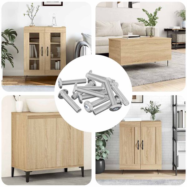 vidaXL Vis de verrou Uni 12 pcs Argent&eacute; M6 x 30 mm Acier