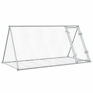 vidaXL Clapier argent&eacute; 200x105x91 cm acier galvanis&eacute;