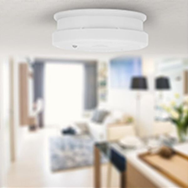 Smartwares D&eacute;tecteur de fum&eacute;e 10x10x3,5 cm Blanc