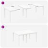 vidaXL Ensemble de salle à manger pour jardin 5 pcs Blanc Rattan Polt