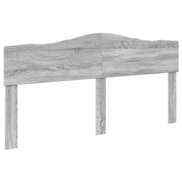 vidaXL T&ecirc;te de lit Gris Sonoma 200 cm Bois d'ing&eacute;nierie