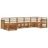 vidaXL Ensemble de canap&eacute; d'angle 6 pcs Naturel Bois d'Acacia Massif
