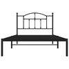 vidaXL Cadre de lit métal sans matelas avec tête de lit noir 107x203cm