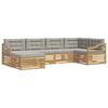 vidaXL Ensemble de canap&eacute;s d'ext&eacute;rieur 6 pc Blanc et gris clair