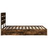 vidaXL Lit de Rangement Ch&ecirc;ne fum&eacute; 120 x 190 cm Bois d'ing&eacute;nierie