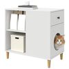 vidaXL Maison pour chat Blanc 72 x 42.5 x 70 cm Bois d'ing&eacute;nierie
