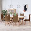 vidaXL Chaises &agrave; manger lot de 6 marron tissu