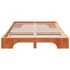 vidaXL Cadre de lit Brun cire 140 x 190 cm Pin massif