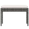vidaXL Salon de jardin 6 pcs avec coussins r&eacute;sine tress&eacute;e gris