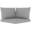 vidaXL Salon de jardin 5 pcs avec coussins gris