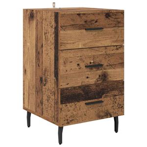 vidaXL Cabinet de chevet Bois ancien 40 x 40 x 66 cm Bois d'ing&eacute;nierie