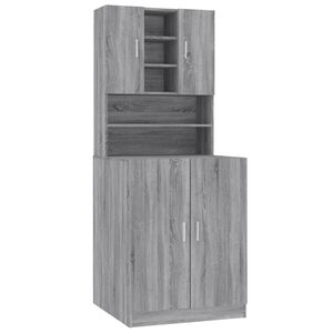 vidaXL Armoire pour machine &agrave; laver Sonoma gris Bois d'ing&eacute;nierie