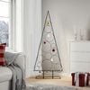 vidaXL Arbre de Noël en métal pour décoration noir 150 cm