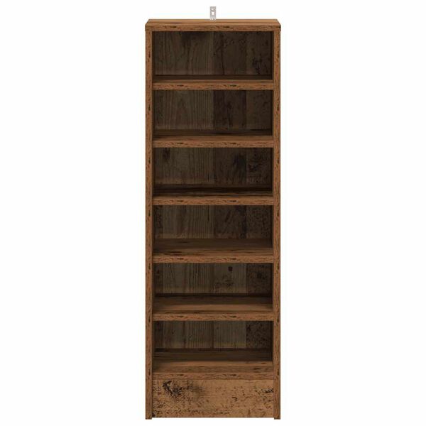 vidaXL Armoire à chaussures vieux bois 32x35x92 cm bois d'ingénierie
