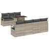 vidaXL Ensemble de canap&eacute; de jardin 8 pc 7-Nombre de places Gris clair