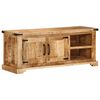 vidaXL Meuble TV 110x35x45 cm bois massif de manguier brut