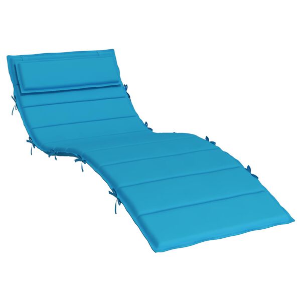 vidaXL Coussin de transat ensoleill&eacute; Bleu clair 178 x 60 x 4 cm