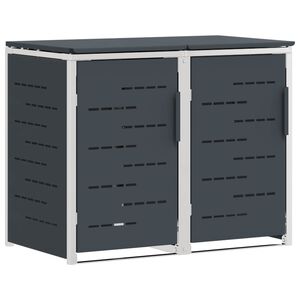 vidaXL Stockage de bac &agrave; d&eacute;chets for 2 Bins 240L Acier inoxydable